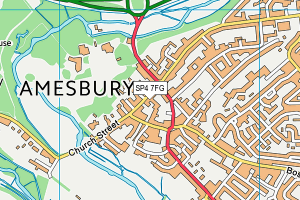 SP4 7FG map - OS VectorMap District (Ordnance Survey)