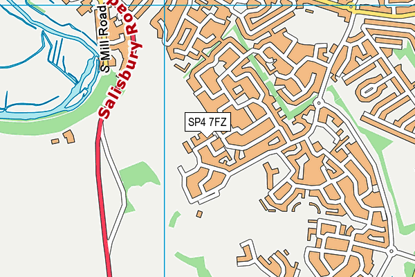 SP4 7FZ map - OS VectorMap District (Ordnance Survey)
