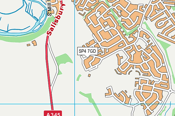 Kings Gate Primary School map (SP4 7GD) - OS VectorMap District (Ordnance Survey)