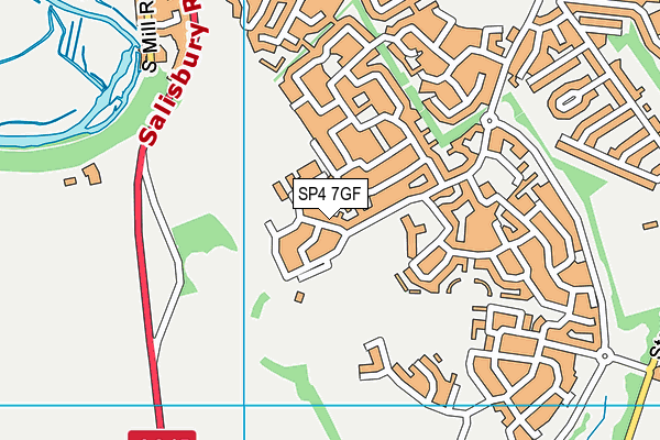 SP4 7GF map - OS VectorMap District (Ordnance Survey)
