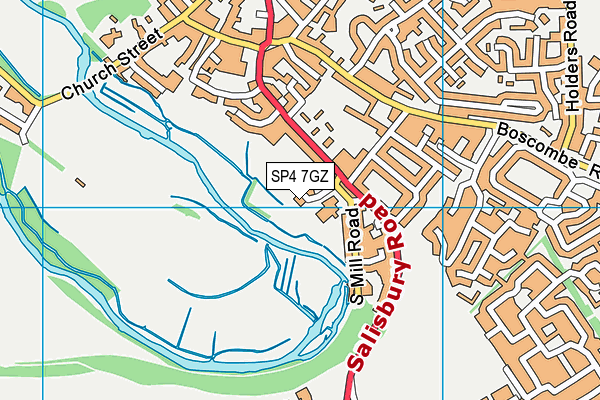 SP4 7GZ map - OS VectorMap District (Ordnance Survey)