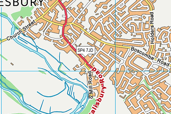 SP4 7JD map - OS VectorMap District (Ordnance Survey)