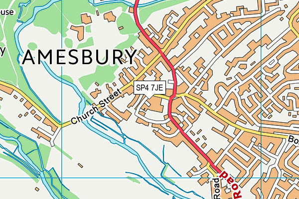 SP4 7JE map - OS VectorMap District (Ordnance Survey)