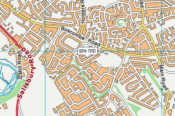 SP4 7PD map - OS VectorMap District (Ordnance Survey)