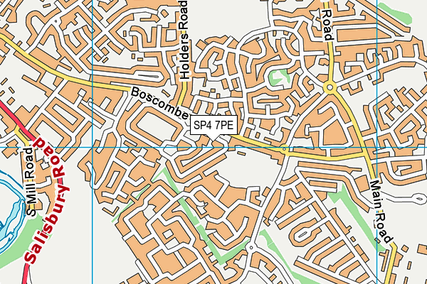 SP4 7PE map - OS VectorMap District (Ordnance Survey)