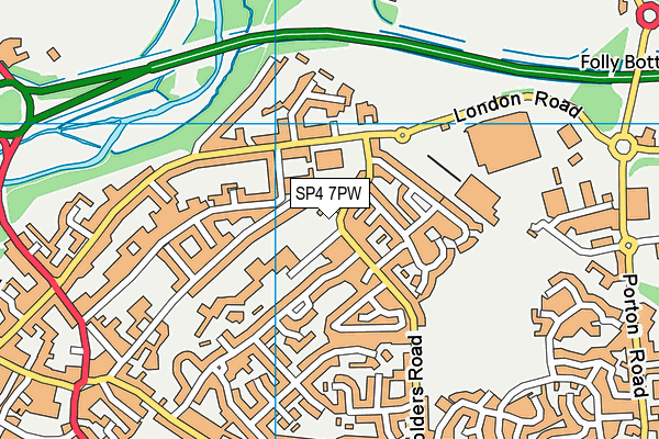Amesbury Sports Centre map (SP4 7PW) - OS VectorMap District (Ordnance Survey)