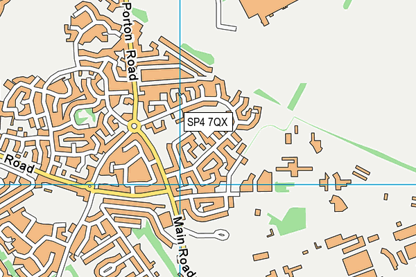 SP4 7QX map - OS VectorMap District (Ordnance Survey)