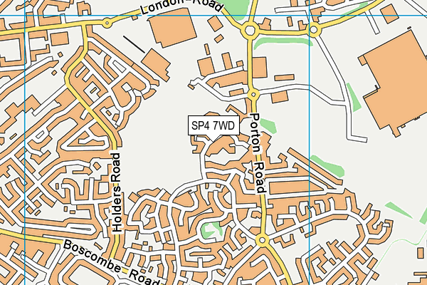 SP4 7WD map - OS VectorMap District (Ordnance Survey)