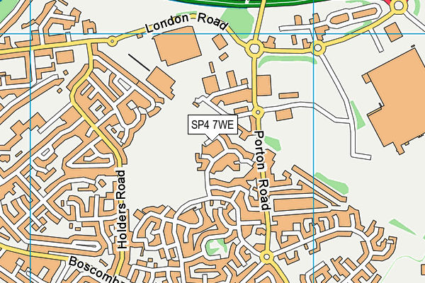 SP4 7WE map - OS VectorMap District (Ordnance Survey)