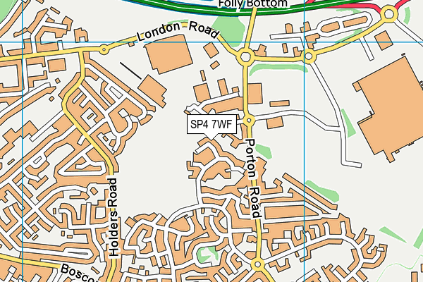 SP4 7WF map - OS VectorMap District (Ordnance Survey)