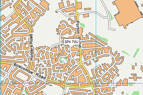 SP4 7WJ map - OS VectorMap District (Ordnance Survey)