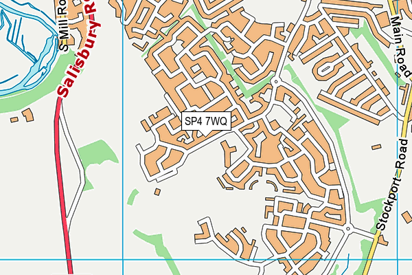 SP4 7WQ map - OS VectorMap District (Ordnance Survey)