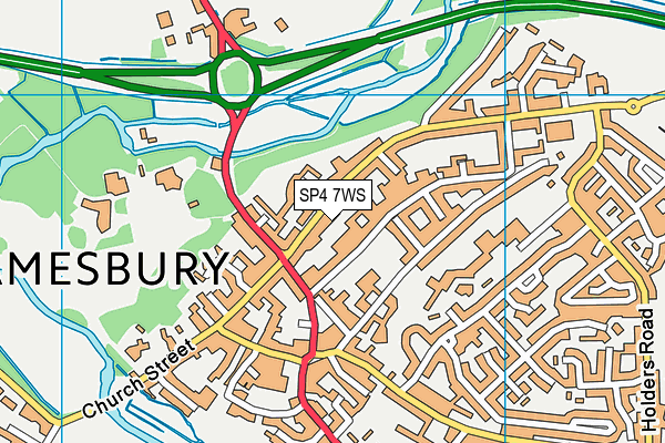 SP4 7WS map - OS VectorMap District (Ordnance Survey)