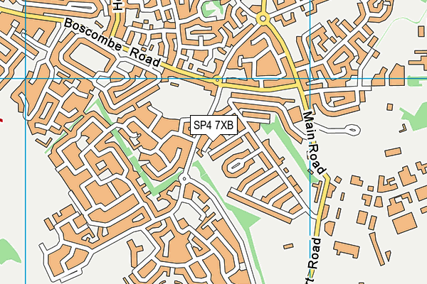 SP4 7XB map - OS VectorMap District (Ordnance Survey)