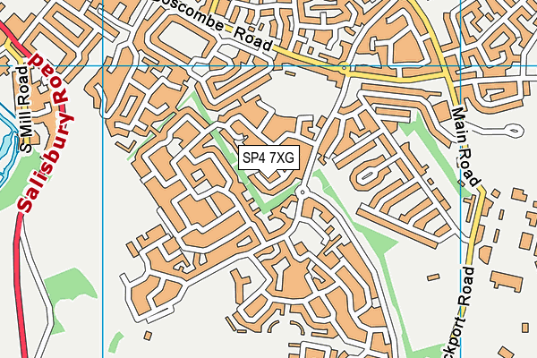 SP4 7XG map - OS VectorMap District (Ordnance Survey)