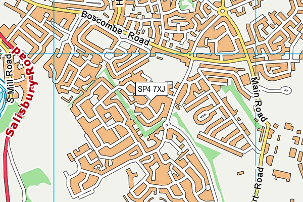 SP4 7XJ map - OS VectorMap District (Ordnance Survey)