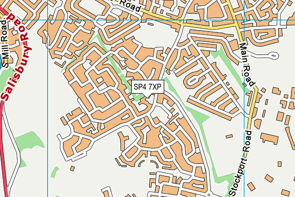 SP4 7XP map - OS VectorMap District (Ordnance Survey)