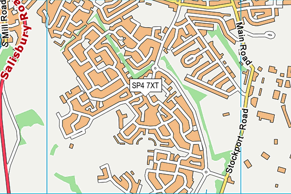 SP4 7XT map - OS VectorMap District (Ordnance Survey)