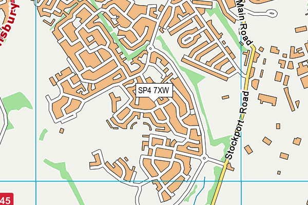 SP4 7XW map - OS VectorMap District (Ordnance Survey)