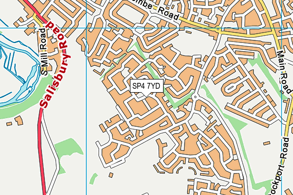 SP4 7YD map - OS VectorMap District (Ordnance Survey)