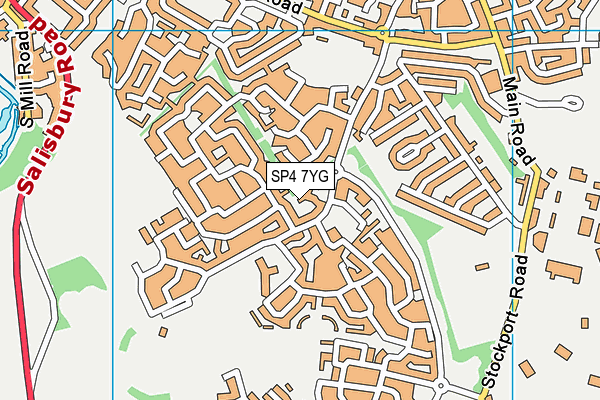 SP4 7YG map - OS VectorMap District (Ordnance Survey)