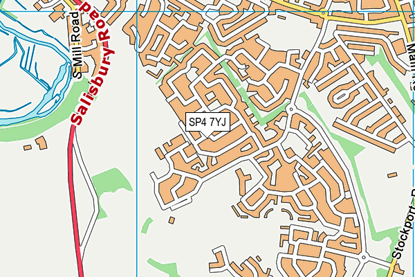 SP4 7YJ map - OS VectorMap District (Ordnance Survey)