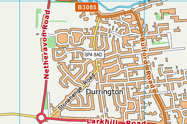 SP4 8AD map - OS VectorMap District (Ordnance Survey)