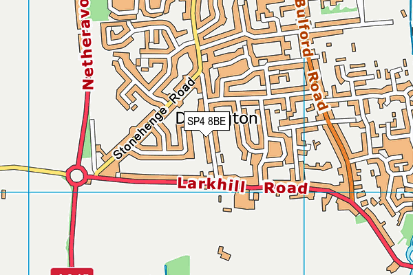 SP4 8BE map - OS VectorMap District (Ordnance Survey)