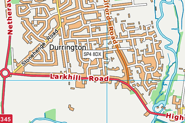 SP4 8DX map - OS VectorMap District (Ordnance Survey)