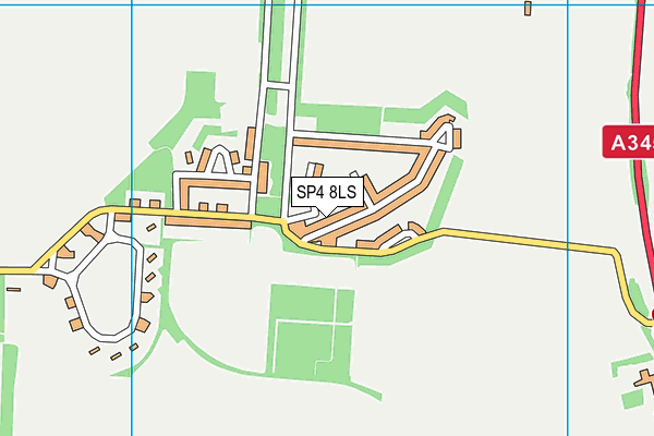 SP4 8LS map - OS VectorMap District (Ordnance Survey)