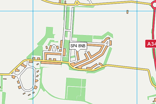 SP4 8NB map - OS VectorMap District (Ordnance Survey)
