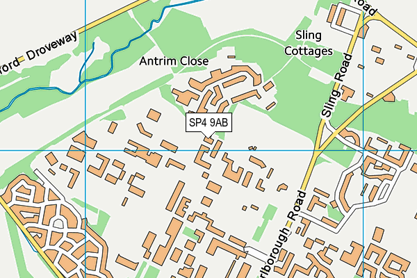SP4 9AB map - OS VectorMap District (Ordnance Survey)