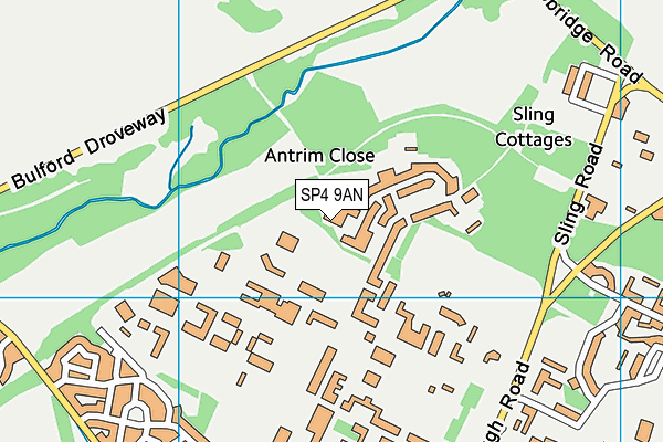 SP4 9AN map - OS VectorMap District (Ordnance Survey)