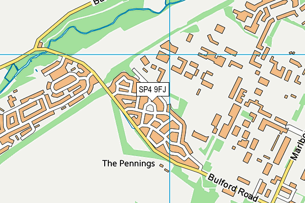 SP4 9FJ map - OS VectorMap District (Ordnance Survey)