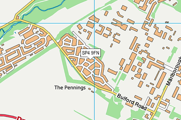 SP4 9FN map - OS VectorMap District (Ordnance Survey)
