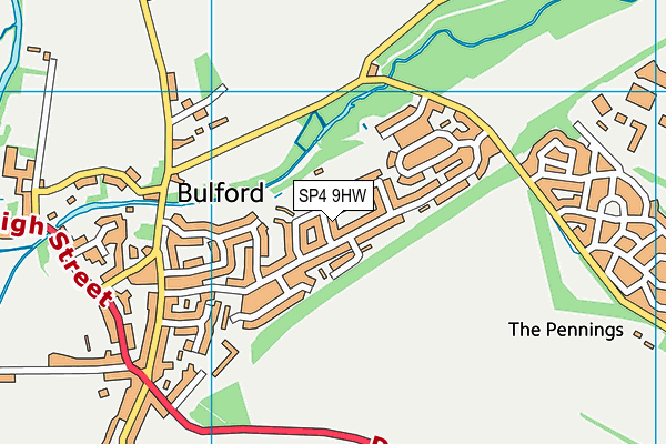 SP4 9HW map - OS VectorMap District (Ordnance Survey)