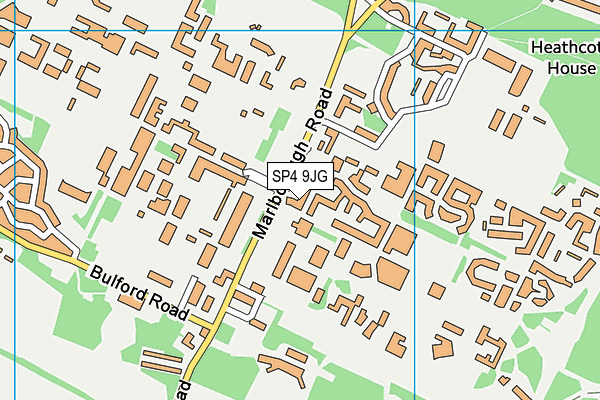 SP4 9JG map - OS VectorMap District (Ordnance Survey)