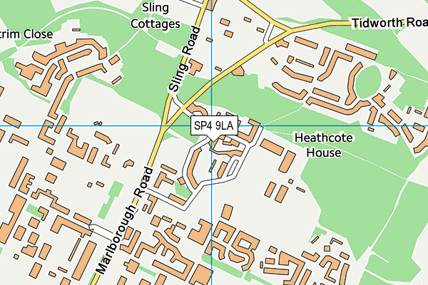 SP4 9LA map - OS VectorMap District (Ordnance Survey)