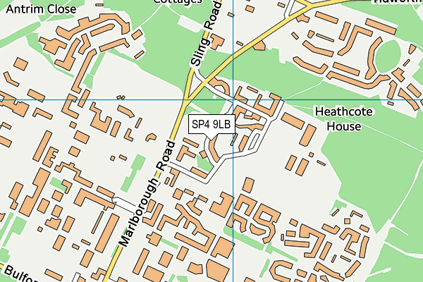SP4 9LB map - OS VectorMap District (Ordnance Survey)