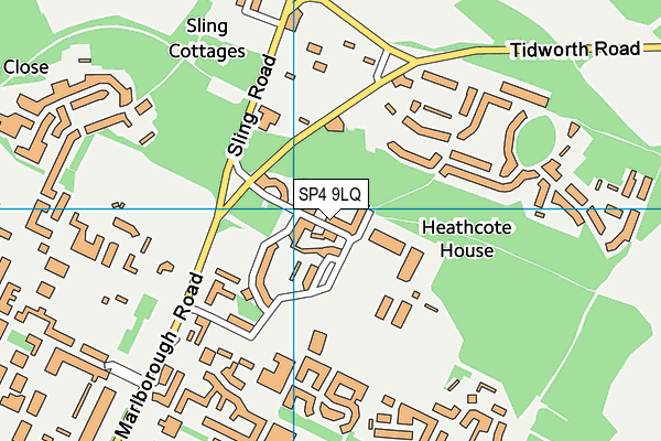 SP4 9LQ map - OS VectorMap District (Ordnance Survey)