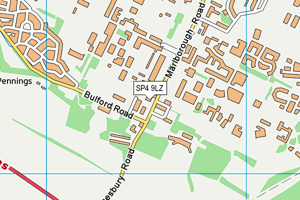 SP4 9LZ map - OS VectorMap District (Ordnance Survey)