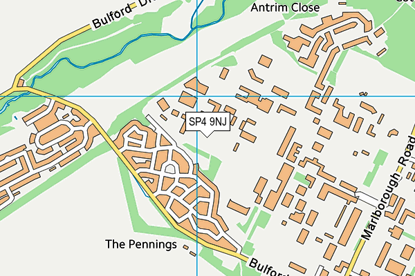 SP4 9NJ map - OS VectorMap District (Ordnance Survey)