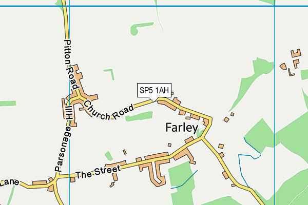 Coronation Field (Farley) map (SP5 1AH) - OS VectorMap District (Ordnance Survey)
