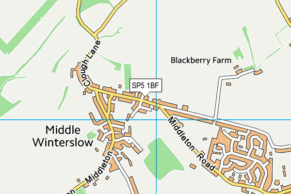 SP5 1BF map - OS VectorMap District (Ordnance Survey)