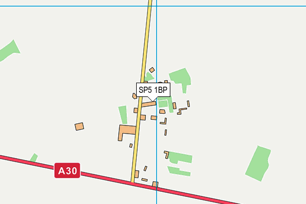 SP5 1BP map - OS VectorMap District (Ordnance Survey)