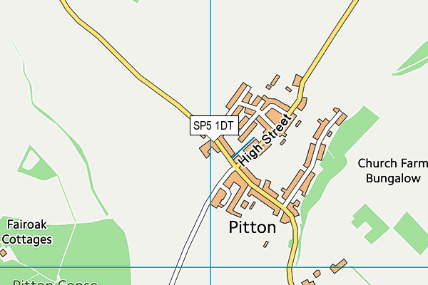 Pitton Church of England Primary School map (SP5 1DT) - OS VectorMap District (Ordnance Survey)