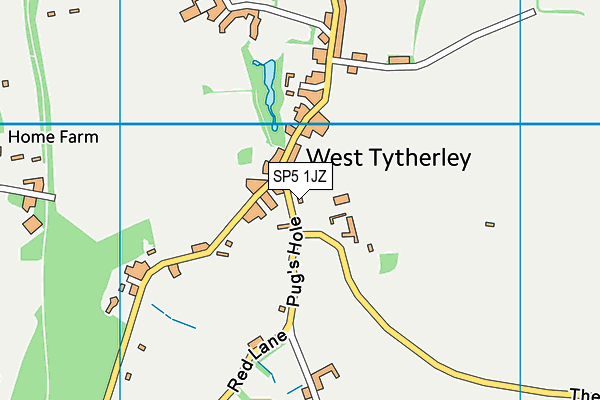 SP5 1JZ map - OS VectorMap District (Ordnance Survey)