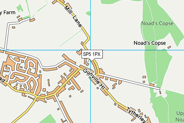 SP5 1PX map - OS VectorMap District (Ordnance Survey)