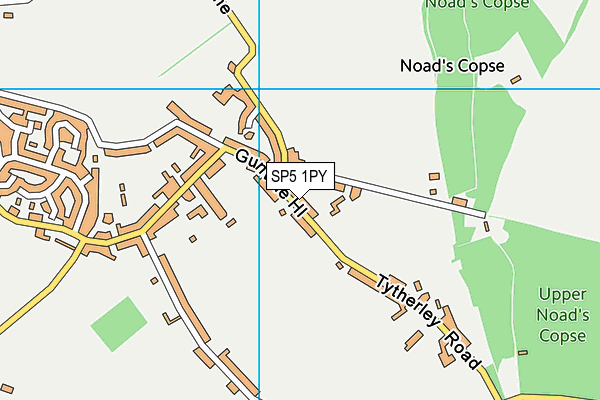 SP5 1PY map - OS VectorMap District (Ordnance Survey)