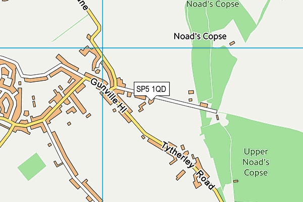 SP5 1QD map - OS VectorMap District (Ordnance Survey)